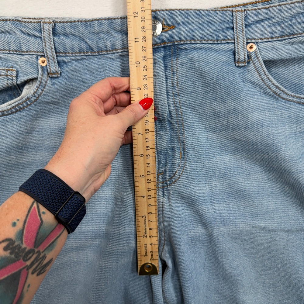 Wild Fable 16 Jeans High Rise Straight Ankle Stretch Light Blue Denim Boho Basic - Picture 15 of 16